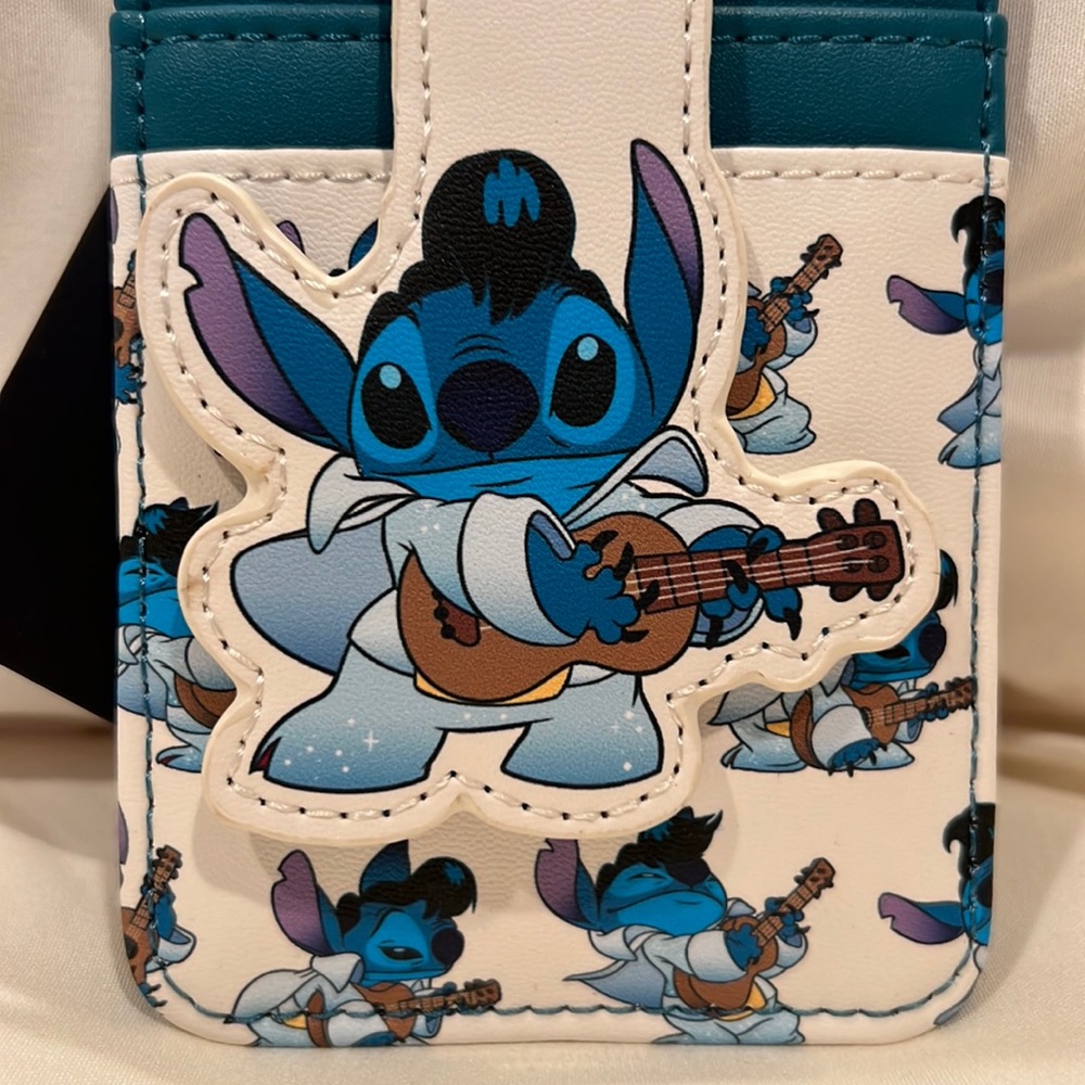 Loungefly Exclusive Disney Lilo and Stitch Elvis Stitch Cardholder NWT - Picture 3 of 5